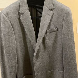 Banana Republic Slim Stretch Knit Blazer Charcoal Gray 42 Regulat